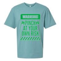 Warning Pinch At Your Own Risk Sueded Cloud Jersey T-Shirt