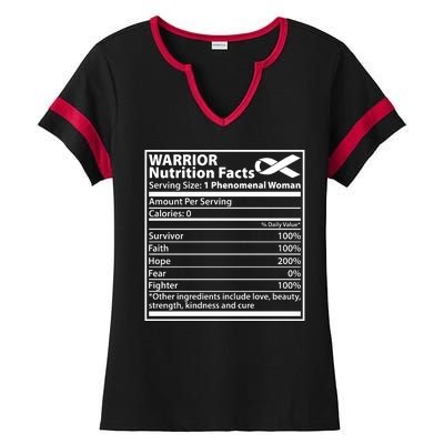 Warrior Nutrition Facts Serving Size 1 Phenomenal Woman Ladies Halftime Notch Neck Tee