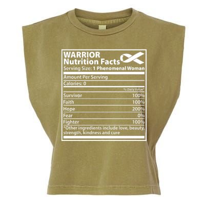 Warrior Nutrition Facts Serving Size 1 Phenomenal Woman Garment-Dyed Women's Muscle Tee