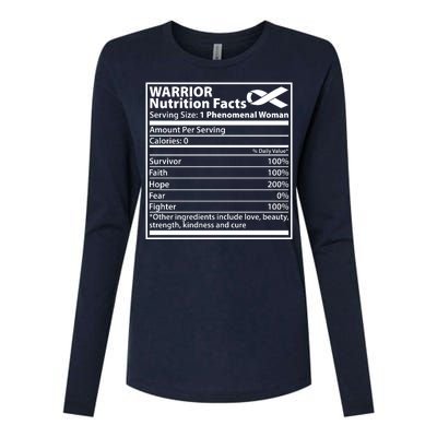 Warrior Nutrition Facts Serving Size 1 Phenomenal Woman Womens Cotton Relaxed Long Sleeve T-Shirt