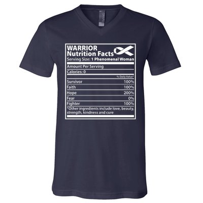 Warrior Nutrition Facts Serving Size 1 Phenomenal Woman V-Neck T-Shirt