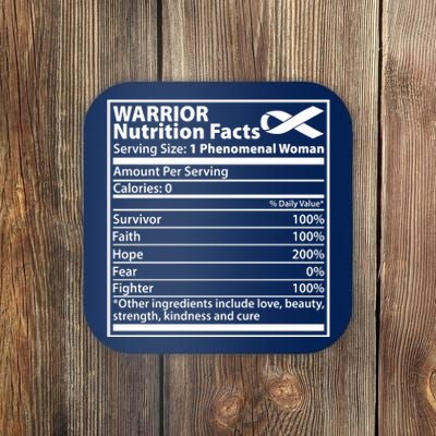 Warrior Nutrition Facts Serving Size 1 Phenomenal Woman Coaster