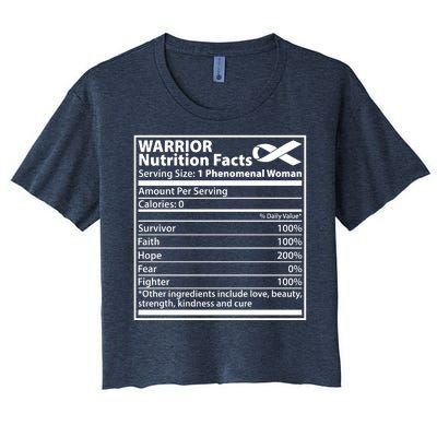 Warrior Nutrition Facts Serving Size 1 Phenomenal Woman Women's Crop Top Tee