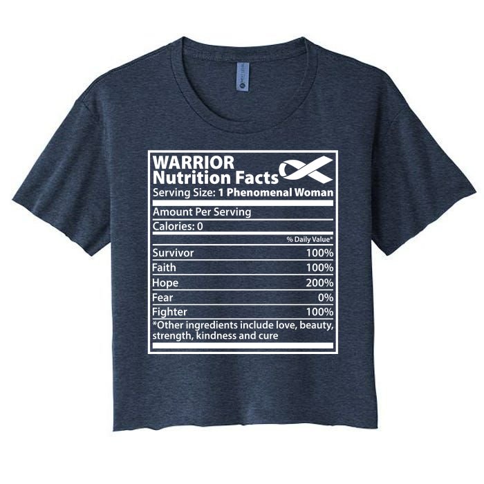 Warrior Nutrition Facts Serving Size 1 Phenomenal Woman Women's Crop Top Tee