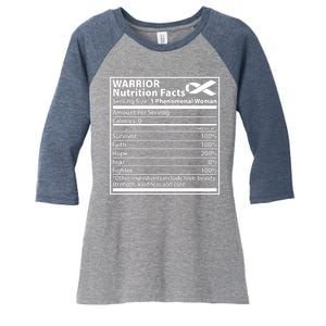 Warrior Nutrition Facts Serving Size 1 Phenomenal Woman Women's Tri-Blend 3/4-Sleeve Raglan Shirt