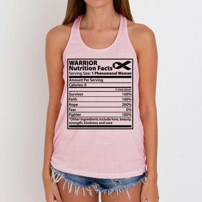 Warrior Nutrition Facts Serving Size 1 Phenomenal Woman Women's Knotted Racerback Tank