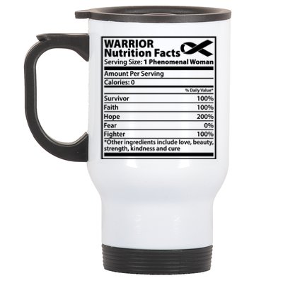 Warrior Nutrition Facts Serving Size 1 Phenomenal Woman Stainless Steel Travel Mug