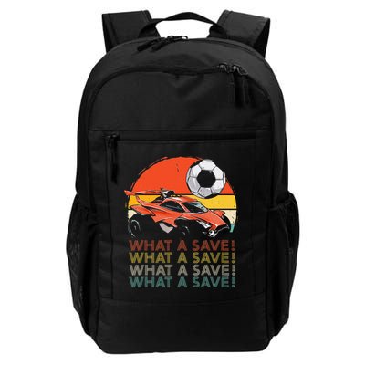 What a save Vintage Retro Rocket Soccer Car Backpack