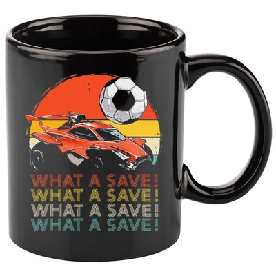 What a save Vintage Retro Rocket Soccer Car 11oz C Handle Ceramic Mug