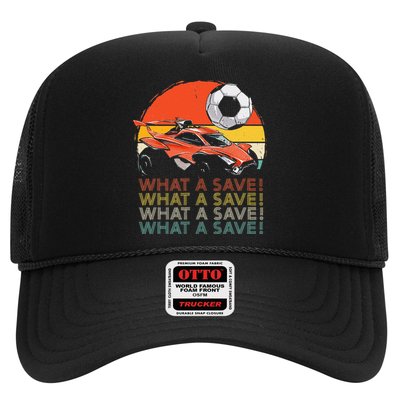 What a save Vintage Retro Rocket Soccer Car Trucker Hat