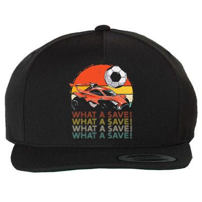 What a save Vintage Retro Rocket Soccer Car Wool Snapback Cap