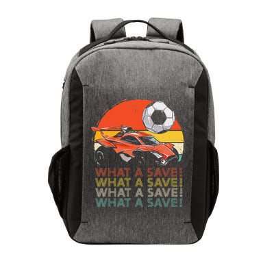 What a save Vintage Retro Rocket Soccer Car Vector Backpack