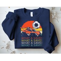 What a save Vintage Retro Rocket Soccer Car Sweatshirt