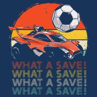 What a save Vintage Retro Rocket Soccer Car Bucket Hat