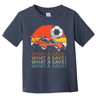 What a save Vintage Retro Rocket Soccer Car Toddler T-Shirt