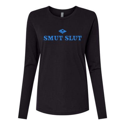 Wearing Asmut Slut Womens Cotton Relaxed Long Sleeve T-Shirt