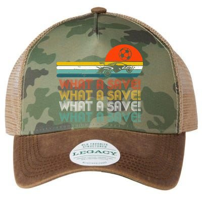 What A Save Vintage Retro Rocket Soccer Car League Legacy Tie Dye Trucker Hat