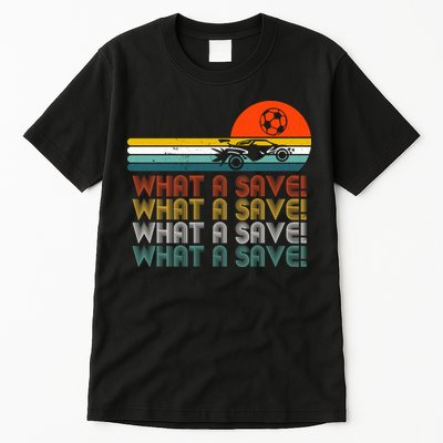 What A Save Vintage Retro Rocket Soccer Car League Tall T-Shirt