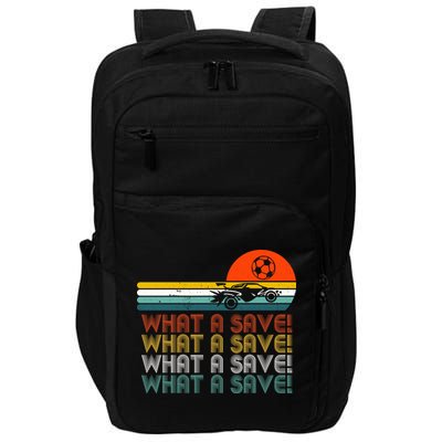 What A Save Vintage Retro Rocket Soccer Car League Impact Tech Backpack