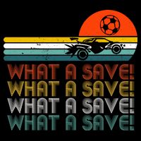 What A Save Vintage Retro Rocket Soccer Car League Backpack