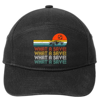 What A Save Vintage Retro Rocket Soccer Car League 7-Panel Snapback Hat