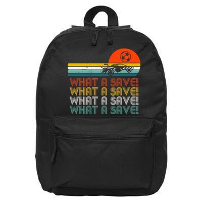 What A Save Vintage Retro Rocket Soccer Car League 16 in Basic Backpack