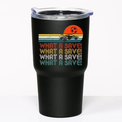 What A Save Vintage Retro Rocket Soccer Car League Tumbler