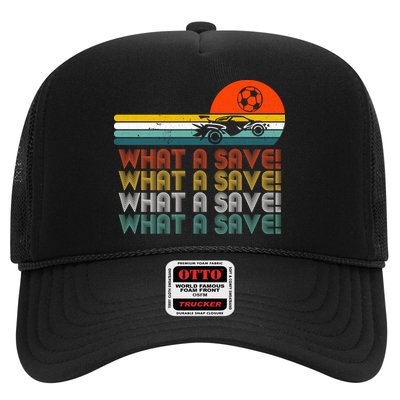 What A Save Vintage Retro Rocket Soccer Car League Trucker Hat