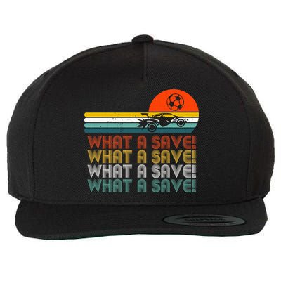 What A Save Vintage Retro Rocket Soccer Car League Wool Snapback Cap