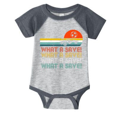 What A Save Vintage Retro Rocket Soccer Car League Infant Baby Jersey Bodysuit