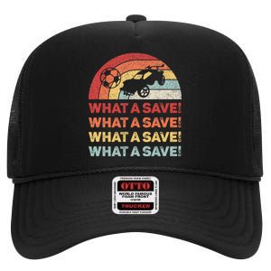 What A Save Rocket Soccer Car League High Crown Mesh Back Trucker Hat