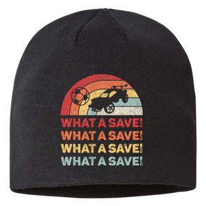 What A Save Rocket Soccer Car League Sustainable Beanie