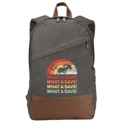 What A Save Rocket Soccer Car League Cotton Canvas Backpack