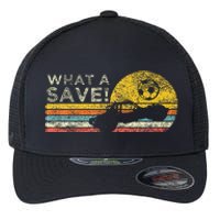 What A Save Vintage Retro Rocket Soccer Car League Flexfit Unipanel Trucker Cap