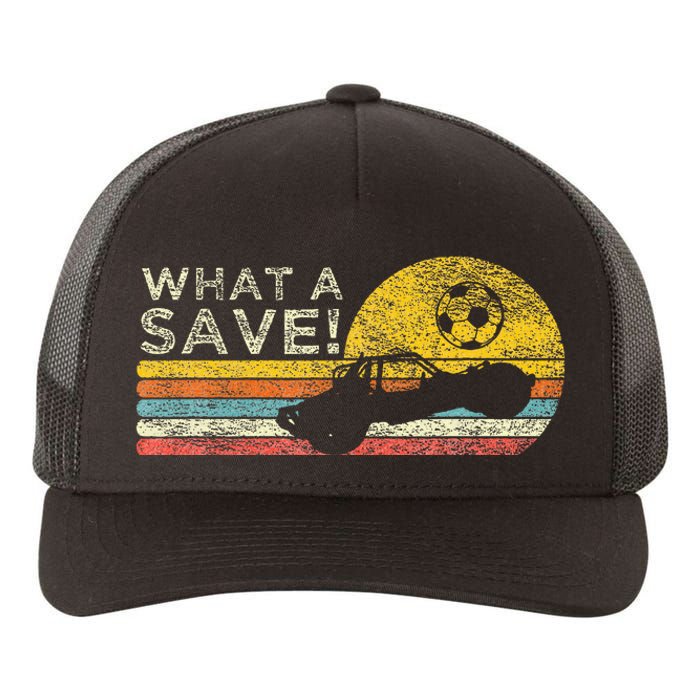 What A Save Vintage Retro Rocket Soccer Car League Yupoong Adult 5-Panel Trucker Hat