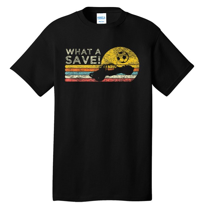 What A Save Vintage Retro Rocket Soccer Car League Tall T-Shirt