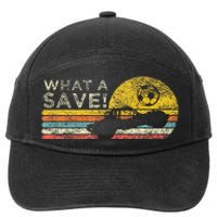 What A Save Vintage Retro Rocket Soccer Car League 7-Panel Snapback Hat