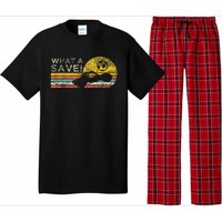 What A Save Vintage Retro Rocket Soccer Car League Pajama Set