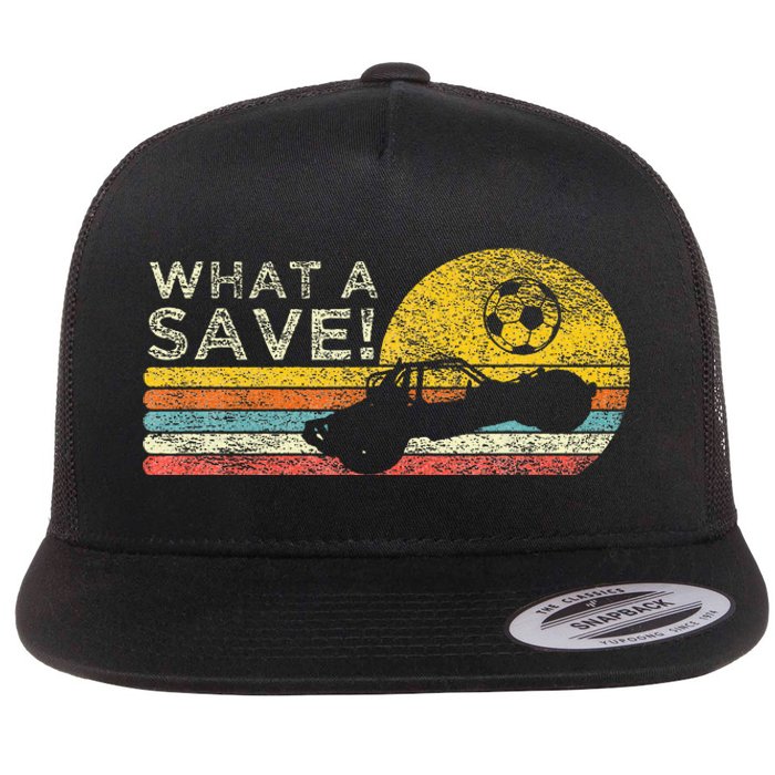 What A Save Vintage Retro Rocket Soccer Car League Flat Bill Trucker Hat