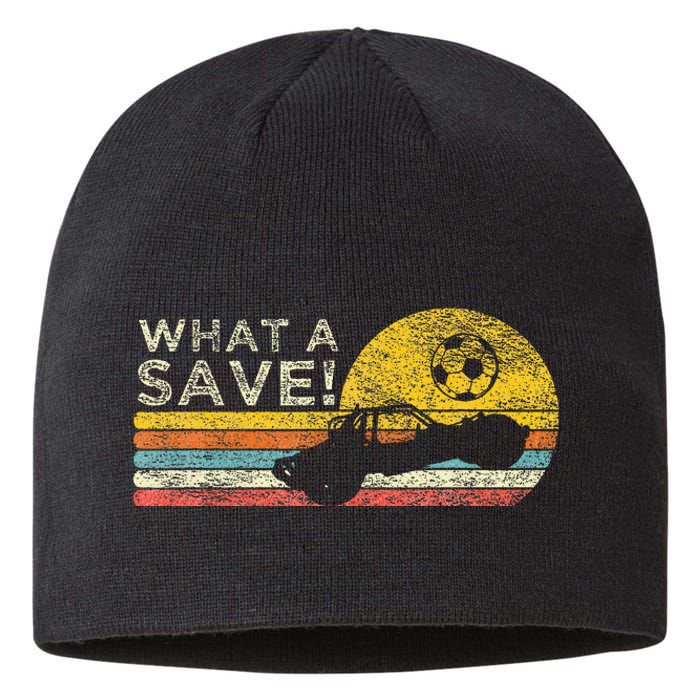 What A Save Vintage Retro Rocket Soccer Car League Sustainable Beanie