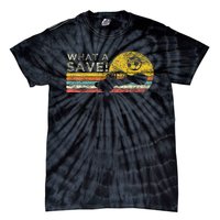 What A Save Vintage Retro Rocket Soccer Car League Tie-Dye T-Shirt