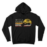 What A Save Vintage Retro Rocket Soccer Car League Tall Hoodie