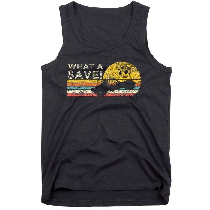 What A Save Vintage Retro Rocket Soccer Car League Tank Top