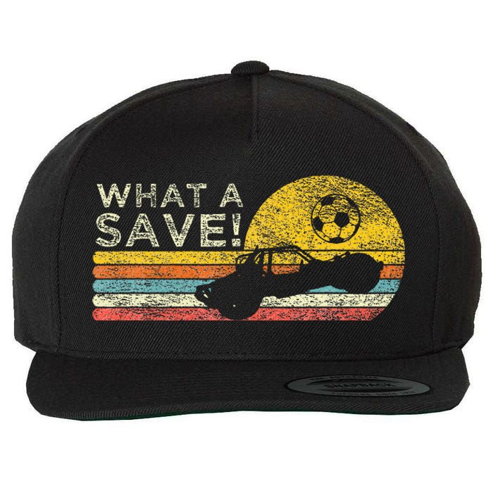 What A Save Vintage Retro Rocket Soccer Car League Wool Snapback Cap