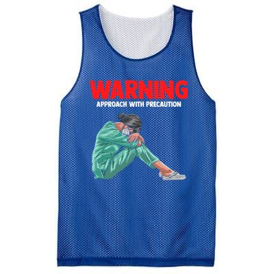 Warning A Stress Student Nurse At Nursing School Great Gift Mesh Reversible Basketball Jersey Tank