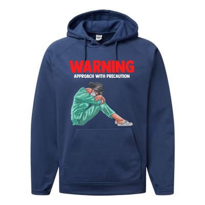 Warning A Stress Student Nurse At Nursing School Great Gift Performance Fleece Hoodie