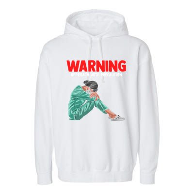 Warning A Stress Student Nurse At Nursing School Great Gift Garment-Dyed Fleece Hoodie