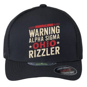 Warning A.L.P.H.A S.Ig.M.A Ohio Rizzler Trendy Slang Flexfit Unipanel Trucker Cap