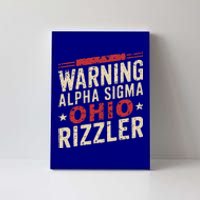 Warning A.L.P.H.A S.Ig.M.A Ohio Rizzler Trendy Slang Canvas