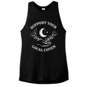 Witch Aesthetic Support Your Local Coven Ladies PosiCharge Tri-Blend Wicking Tank